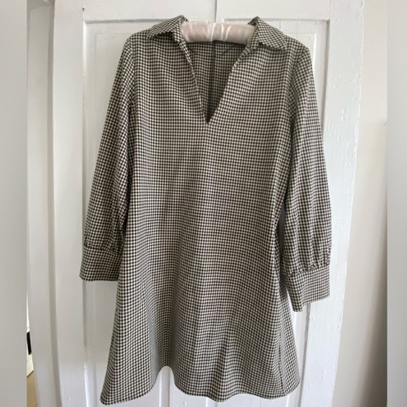 Zara Collared Plaid Mini Dress - Picture 2 of 5